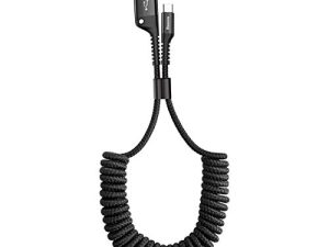 كابل USB من النوع C للسيارة ، كابل USB C قابل للسحب من Baseus (3FT) سلك شحن سريع من USB A إلى USB-C متوافق مع Samsung Galaxy S10 S9 S8 Plus Note 9 8 ، Moto Z ، LG5 / G6 / V20 ، أجهزة USB C (أسود )