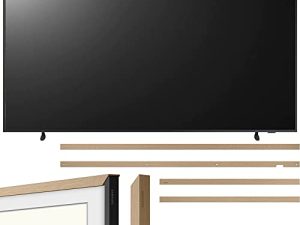 SAMSUNG QN50LS03BAFXZA 50 بوصة The Frame QLED 4K UHD Quantum HDR Smart TV 2022 حزمة 50 بوصة الإطار القابل للتخصيص الحافة خشب الساج الحديث