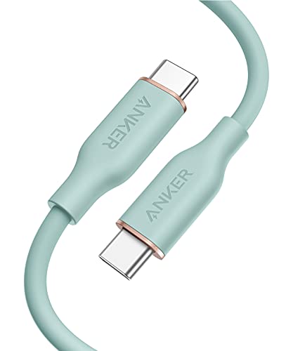 Anker USB-C to USB-C Cable، 643 Cable 100W 3ft، USB 2.0 Type C Charging Cable Fast Charge for MacBook Pro 2020، iPad Pro 2020، iPad Air 4، iPad Mini 6، Galaxy S21، Pixel، Switch (Mint Green) Anker USB-C to USB-C Cable، 643 Cable 100W 3ft، USB 2.0 Type C Charging Cable Fast Charge for MacBook Pro 2020، iPad Pro 2020، iPad Air 4، iPad Mini 6، Galaxy S21، Pixel، Switch (Mint Green)