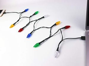 Cewuidy LED Christmas Lights Charging Cable، USB and Bulb Charger، 50 inch 10led Multicolor المتاحة مع الهاتف 5،6،7،8، X، XR، XS، XS Max، 11،11Pro، 11Pro Max، SE2،12mini، 12،12Pro، 12Pro ماكس إلخ (1 قطعة)