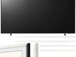 SAMSUNG QN50LS03BAFXZA 50 بوصة The Frame QLED 4K UHD Quantum HDR Smart TV 2022 حزمة 50 بوصة الإطار القابل للتخصيص الحافة أبيض حديث