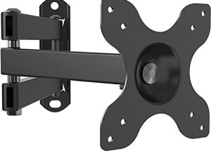 WALI TV Wall Mount Ariculating LCD Monitor Full Motion 15 inch Extended Arm Milt Swivel لمعظم 13 إلى 30 بوصة LED TV شاشة مسطحة مع VESA حتى 100x100 مم (1330LM) ، أسود
