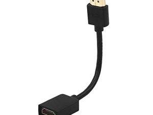 كابل تمديد HDMI من VCE ذكر إلى أنثى محول قصير HDMI يدعم 4K 3D متوافق مع Google Chrome Cast و Roku Stick و HDTV والكمبيوتر المحمول والكمبيوتر الشخصي