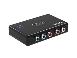 Portta Component to HDMI Converter، Portta YPbPr Component RGB + R / L Audio to HDMI Converter v1.3 Support 1080P 24bit 2 Channel Audio LPCM for HDTV PS3 PS4 HDVD Player Wii Xbox والمزيد (مكون إلى HDMI)