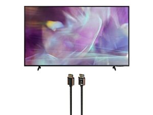 SAMSUNG QN32Q60AA 32 "QLED Quantum HDR 4K Smart TV مع كابل Austere 3S-4KHD2-2.5M III Series 4K HDMI 2.5m (2021)