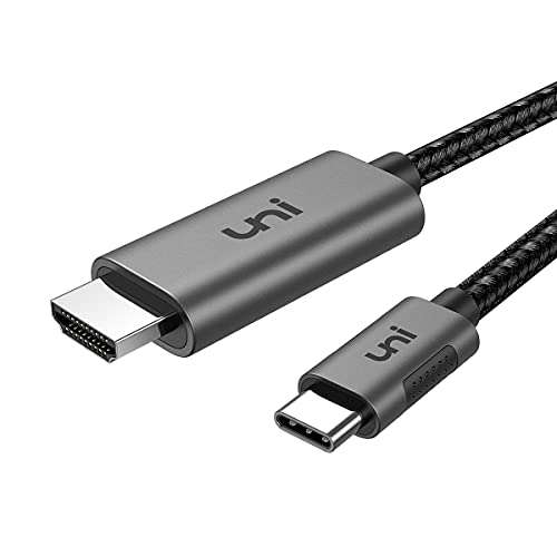 uni USB C to HDMI Cable for Home Office 6ft (4K @ 60Hz) ، USB Type C to HDMI Cable ، Thunderbolt 3 متوافق مع MacBook Pro 2021/2020 ، MacBook Air ، iPad Pro 2021 ، Surface Book 2 ، Galaxy S22 والمزيد uni USB C to HDMI Cable for Home Office 6ft (4K @ 60Hz) ، USB Type C to HDMI Cable ، Thunderbolt 3 متوافق مع MacBook Pro 2021/2020 ، MacBook Air ، iPad Pro 2021 ، Surface Book 2 ، Galaxy S22 والمزيد