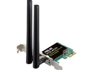محول ASUS AC750 Dual Band PCIe WiFi (PCE-AC51) - متوافق مع فتحة PCIe x1 / x16 ، الهوائيات القابلة للفصل من أجل وضع مرن ، إعداد سهل ، يدعم نظام التشغيل Windows 10 / 8.1 / 7 ، Linux
