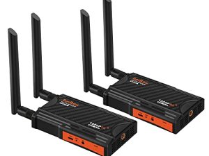 مجموعة موسع HDMI لاسلكي ، يدعم جهاز إرسال واستقبال HDMI لاسلكي 1080P Full HD 200 متر (656 قدم) مع حلقة HDMI وجهاز تحكم عن بعد IR لجهاز عرض كاميرا DSLR ، كمبيوتر محمول Church Home Office