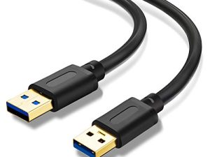 Jelly Tang USB 3.0 A to A Male Cable 3Ft ، USB to USB Cable USB Male to Male Cable USB مع موصل مطلي بالذهب لحاويات القرص الصلب ومشغل DVD ومبرد للكمبيوتر المحمول (3 قدم / 1 متر)