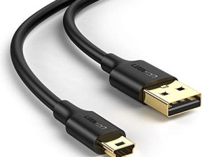 UGREEN Mini USB Cable 3FT ، USB Mini Cable Mini USB 2.0 Cable ، USB Mini B Cord Mini USB Charger Cable متوافق مع Garmin Nuvi GPS ، SatNav ، Dash Cam ، الكاميرا ، وحدة تحكم PS3 ، القرص الصلب ، GoPro Hero 3 + ، PDA