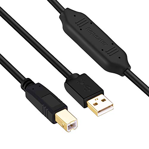 كبل طابعة USB 30 قدمًا ، كبل NC XQIN USB للطابعة مكرر نشط USB 2.0 A إلى B ذكر طابعة ماسح ضوئي للكمبيوتر الشخصي ، Mac ، HP ، Canon ، Lexmark ، Epson ، Dell ، Xerox ، Samsung إلخ أسود كبل طابعة USB 30 قدمًا ، كبل NC XQIN USB للطابعة مكرر نشط USB 2.0 A إلى B ذكر طابعة ماسح ضوئي للكمبيوتر الشخصي ، Mac ، HP ، Canon ، Lexmark ، Epson ، Dell ، Xerox ، Samsung إلخ أسود