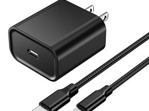 [معتمد من Apple MFi] شاحن iPhone السريع ، Veetone 20W PD Type C Power Wall Charger Plug with 6FT Nylon Braided USB-C to Lightning Quick Charging Sync Cable for iPhone 14/13/12/11 / XS / XR / X / iPad / AirPods
