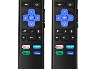 جهاز تحكم عن بعد تم استبداله بـ 2 جهاز كمبيوتر لتلفزيون Roku ، متوافق مع TCL Roku / Hisense Roku / Sharp Roku / Onn Roku / Insignia Roku إلخ ، مع أزرار فيديو Netflix Disney + / Hulu / Prime ليس لـ Roku Stick و Box】