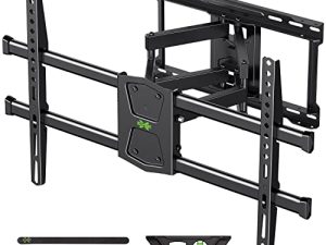 USX MOUNT Full MOUNT TV Wall Mount for 42 "-80" TV Mount، Swivel and Tilt TV Bracket Wall Mount TV Bra with Highly Arms، Max VESA 600x400mm، 110 lbs، 16 "Wood Studs مع قالب حفر الجدار