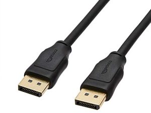 Amazon Basics DisplayPort إلى DisplayPort 1.2 كابل مع 4K @ 60Hz ، 2K @ 165Hz ، 2K @ 144Hz Video Resolution - 6 Feet
