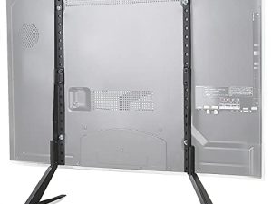 WALI Universal TV Stand منضدية ، لمعظم 22 إلى 65 بوصة LCD شاشة مسطحة ، VESA حتى 800 × 500 مم (TVS001) ، أسود
