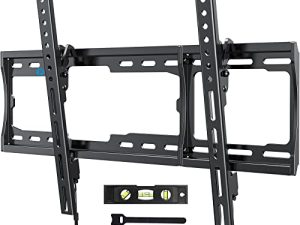 Pipishell Tilt TV Wall Mount لمعظم أجهزة التلفاز المسطحة أو المنحنية مقاس 26-75 بوصة حتى 132 رطلاً ، حامل تلفاز مثبت على الحائط مع إمالة ، شاشة منخفضة ، ماكس VESA 600x400 مم ، حامل تلفاز يناسب 8-24 بوصة ترصيع خشبي ، PILT5