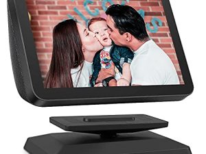 حامل لـ Echo Show 8 ، ملحق تثبيت قابل للتعديل ، مكبر صوت ذكي ، حامل دوار 360 درجة لـ Echo Show 8 مع ملحق مغناطيسي ، قاعدة مضادة للانزلاق (أسود)