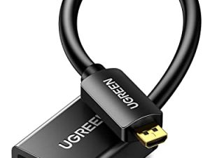 UGREEN 4K Micro HDMI to HDMI Adapter Male to Female Cable HDMI 2.0 4K @ 60Hz HDR 3D Dolby 18Gbps عالي السرعة متوافق مع GoPro Hero 7 6 Raspberry Pi 4 Sony A6000 Camera Retroid Pocket 2+