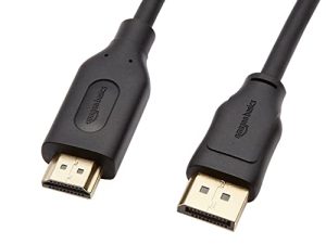Amazon Basics أحادي الاتجاه DisplayPort إلى كابل عرض HDMI 4K @ 30Hz - 6 قدم