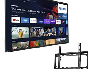 تلفزيون فيليبس 50 بوصة عالي الدقة 4K Ultra HD 2160p يعمل بنظام Android Smart LED TV HDR10 Bluetooth Chromecast ومساعد Google مدمج + حامل مجاني على الحائط (بدون حوامل) 50PFL5766 / F7 (مجدد)