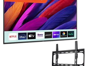 ONN 50-Inch Class 4K UHD (2160P) LED Smart TV HDR متوافق مع Netflix ، Disney + ، Apple TV ، متوافق مع Alexa و Google Assistant + مرفق على الحائط (بدون حوامل) 100012585 (متجدد)