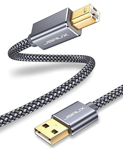 كابل طابعة JSAUX ، سلك طابعة USB 6.6FT ، سلك ماسح ضوئي للكابلات من النوع A ذكر إلى B ذكر عالي السرعة متوافق مع HP و Canon و Dell و Epson و Lexmark و Xerox و Samsung والمزيد (رمادي) كابل طابعة JSAUX ، سلك طابعة USB 6.6FT ، سلك ماسح ضوئي للكابلات من النوع A ذكر إلى B ذكر عالي السرعة متوافق مع HP و Canon و Dell و Epson و Lexmark و Xerox و Samsung والمزيد (رمادي)