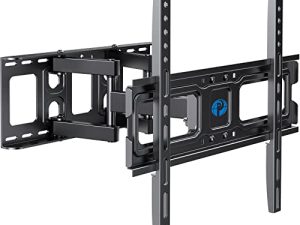 Pipishell TV Wall Mount for 26-65 inch LED LCD OLED 4K TV، Full Motion TV Mount Bracket Swivel Extension Swivel Leveling Max VESA 400x400mm يحمل ما يصل إلى 99 رطلاً ، يناسب مسمار خشبي مقاس 12/16 بوصة