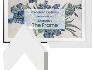 إطارات تلفزيون ديكو - إطار ذكي أبيض لامع متوافق فقط مع تلفزيون Samsung The Frame (55 بوصة ، يناسب تلفزيون الإطار 2021-2022)