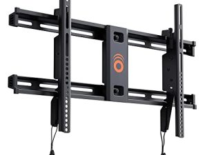 حامل ECHOGEAR على الحائط للتلفزيونات حتى 90 بوصة - تصميم منخفض الحجم يحمل التلفزيون الخاص بك فقط 2.25 بوصة من الحائط - تثبيت سريع باستخدام قالب ويمكنك الاستواء بعد التثبيت - سحب سلاسل لسهولة الوصول إلى الكابلات