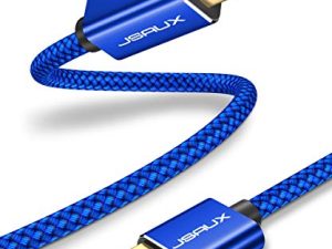 كابل الطابعة ، JSAUX 6ft USB 2.0 Type A Male to B Male Printer Scanner Cord عالي السرعة متوافق مع HP و Canon و Dell و Epson و Lexmark و Xerox و Samsung والمزيد (أزرق)