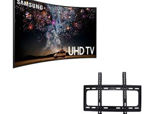 SAMSUNG 55-Inch Class 7 Series Curved LED 4K 2160p UHD LED Smart Tizen TV HDR Motion Rate 120 Game Mode Bluetooth يعمل مع مساعد Google + حامل حائط مجاني (بدون حوامل) UN55RU7300FXZA (مجدد)