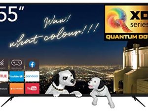 تلفزيون ذكي RCA مقاس 55 بوصة بدقة 4K UHD بتقنية Quantum Dot Pixel LED عالي الدقة ، 4 منافذ HDMI