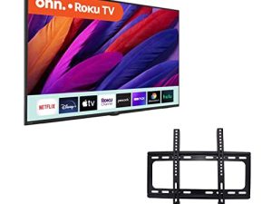 تلفزيون LED ذكي من ONN مقاس 43 بوصة بدقة 4K (2160 بكسل) متوافق مع Netflix و Disney + و YouTube و Apple TV و HBO + حامل مجاني على الحائط (بدون حوامل) 100012584 (متجدد)