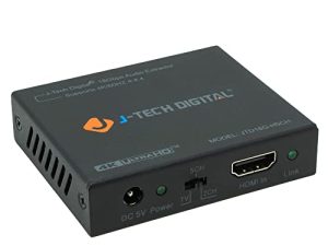 J-Tech Digital 4K 60HZ HDMI Audio Extractor Converter SPDIF + مخرج 3.5 مم يدعم HDMI 2.0 وعرض النطاق الترددي 18 جيجابت في الثانية و HDCP 2.2 و Dolby Digital / DTS Passthrough CEC و HDR10 [JTD18G-H5CH]