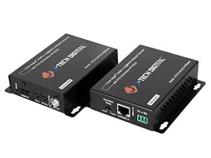 موسع J-Tech Digital 4K Ultra HD HDBaseT HDMI عبر Cat5e / 6 Ethernet حتى 230 قدمًا (1080 بكسل) 130 قدمًا (4K) ، يدعم HDCP 2.2 / 1.4 ، RS232 ، ثنائي الاتجاه IR و PoC