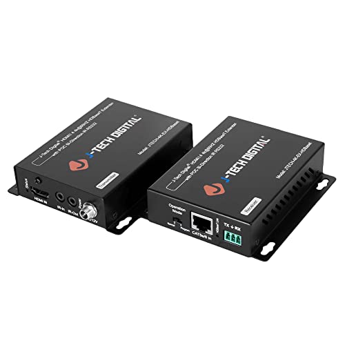 موسع J-Tech Digital 4K Ultra HD HDBaseT HDMI عبر Cat5e / 6 Ethernet حتى 230 قدمًا (1080 بكسل) 130 قدمًا (4K) ، يدعم HDCP 2.2 / 1.4 ، RS232 ، ثنائي الاتجاه IR و PoC موسع J-Tech Digital 4K Ultra HD HDBaseT HDMI عبر Cat5e / 6 Ethernet حتى 230 قدمًا (1080 بكسل) 130 قدمًا (4K) ، يدعم HDCP 2.2 / 1.4 ، RS232 ، ثنائي الاتجاه IR و PoC