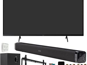 تلفزيون سوني KD75X85K 75 بوصة X85K 4K HDR LED مع تلفزيون جوجل الذكي (موديل 2022) مع مجموعة ديكو جير للمسرح المنزلي مع مضخم صوت ومجموعة ملحقات التثبيت على الحائط وكابلات 6FT 4K HDMI 2.0 والمزيد