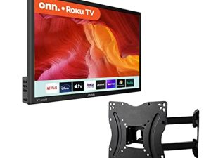 تلفزيون ONN 24-Inch HD LED Smart TV بدقة 720p ، معدل تحديث 60 هرتز ، شاشة DLED + حامل مجاني على الحائط (بدون حوامل) 100012590 (متجدد)