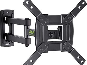 AM alphamount TV Wall Mount Bracket Full Motion لمعظم شاشات التلفزيون مقاس 13-39 بوصة مع أذرع تمديد دوارة تدور بزاوية 360 درجة وإمالة ، تحمل التلفزيون حتى 44 رطلاً بحد أقصى 200x200 مم