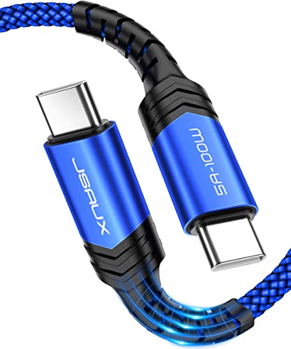 كابل USB C إلى USB C 100 وات 10 قدم ، سلك شاحن شحن سريع JSAUX 5A PD USB من النوع C متوافق مع MacBook Pro 2021/2020/2019 ، MacBook Air ، iPad Pro / Air / Mini ، Dell XPS 15/13 ، Galaxy S / Note ، بكسل أزرق كابل USB C إلى USB C 100 وات 10 قدم ، سلك شاحن شحن سريع JSAUX 5A PD USB من النوع C متوافق مع MacBook Pro 2021/2020/2019 ، MacBook Air ، iPad Pro / Air / Mini ، Dell XPS 15/13 ، Galaxy S / Note ، بكسل أزرق