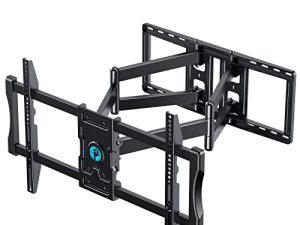 Pipishell TV Wall Mount Bracket Full Motion for 50-90 Inch OLED QLED Flat Curved TV with 29 Inch Long Extension Notification Arm Swivel Level Swivel Level ، Max VESA 800x400mm up to 132 lbs يناسب ترصيع 24 بوصة