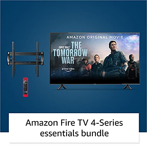 حزمة التلفزيون الذكي Amazon Fire TV 50 "4-Series 4K UHD مع حامل حائط مائل عالمي وغطاء ريموت أحمر حزمة التلفزيون الذكي Amazon Fire TV 50 "4-Series 4K UHD مع حامل حائط مائل عالمي وغطاء ريموت أحمر