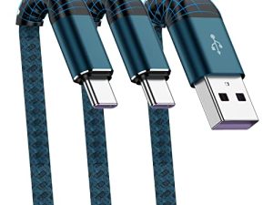 كابل USB A إلى النوع C ، Cabepow (عبوتان) 10 قدمًا إضافيًا سريع الشحن 10 أقدام سلك USB من النوع C لهاتف Samsung Galaxy A10 / A20 / A51 / S10 / S9 / S8 ، شاحن 10 أقدام من النوع C كابل USB مضفر ممتاز من النايلون - أزرق