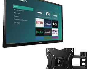 تلفاز فيليبس 32 بوصة عالي الدقة (720 بكسل) ذكي LED ، Netflix ، Disney + ، Apple TV و YouTube متوافق ، يعمل مع Siri و Alexa + مثبت على الحائط (بدون حوامل) 32PFL4664 / F7 (مجدد)