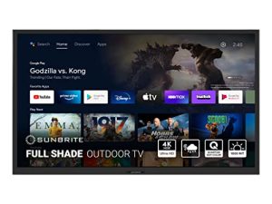 تلفزيون SunBrite Veranda 3 Series 55 بوصة الذكي الكامل الظل (2022) | تلفزيون 4K Ultra HD HDR QLED المقاوم للعوامل الجوية - شاشة فائقة السطوع 1000 شمعة مع جهاز تحكم عن بعد في جميع الأحوال الجوية (SB-V3-55-4KHDR-BL)