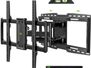 حامل التثبيت على الحائط USX MOUNT بالحركة الكاملة يناسب أجهزة التلفزيون مقاس 32-90 بوصة يحمل ما يصل إلى 150 رطلاً مع تصميم منزلق لتوسيط التلفزيون ، والتدوير ، والإمالة ، والحد الأقصى VESA 600 × 400 مم ، والأذرع لـ 16 بوصة ، 18 بوصة ، 24 بوصة الأزرار