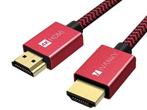 كبل HDMI 4K ، 3.3 قدم ، iVANKY عالي السرعة 18 جيجابت في الثانية HDMI 2.0 ، 4K HDR ، 3D ، 2160P ، 1080P ، إيثرنت - سلك HDMI مضفر 32AWG ، تلفاز UHD متوافق مع إرجاع الصوت (ARC) ، Blu-ray ، PS4 ، PS3 ، كمبيوتر شخصي ، جهاز عرض ،أحمر