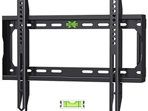 حامل جداري ثابت للتلفاز USX MOUNT مع مظهر جانبي منخفض لمعظم أجهزة تلفزيون LED وشاشات LCD وشاشات مسطحة مقاس 26-55 بوصة ، وحامل تثبيت التلفزيون مع VESA حتى 400x400 ملم وسعة وزن تبلغ 99 رطلاً ، وحامل تلفزيون موفر للمساحة