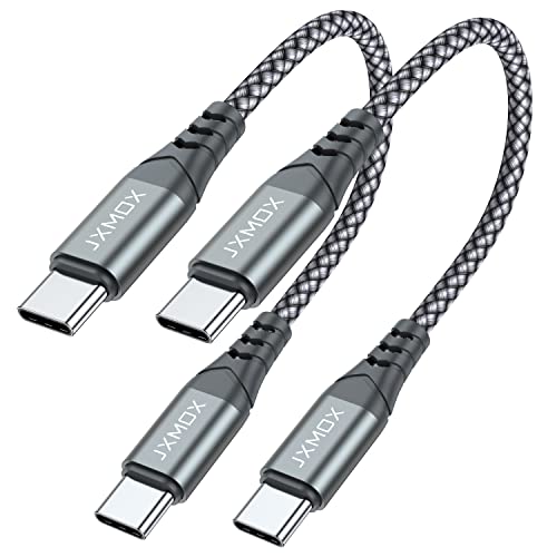كابل USB C قصير إلى USB C 60 وات ، (عبوتان 1 قدم) شاحن سلك شحن سريع JXMOX من النوع C متوافق مع Samsung Galaxy S22 S21 S20 Ultra Plus S20 + Note 20 10 ، Google Pixel 2/3/4 XL ، iPad Pro / Air4 (رمادي ) كابل USB C قصير إلى USB C 60 وات ، (عبوتان 1 قدم) شاحن سلك شحن سريع JXMOX من النوع C متوافق مع Samsung Galaxy S22 S21 S20 Ultra Plus S20 + Note 20 10 ، Google Pixel 2/3/4 XL ، iPad Pro / Air4 (رمادي )